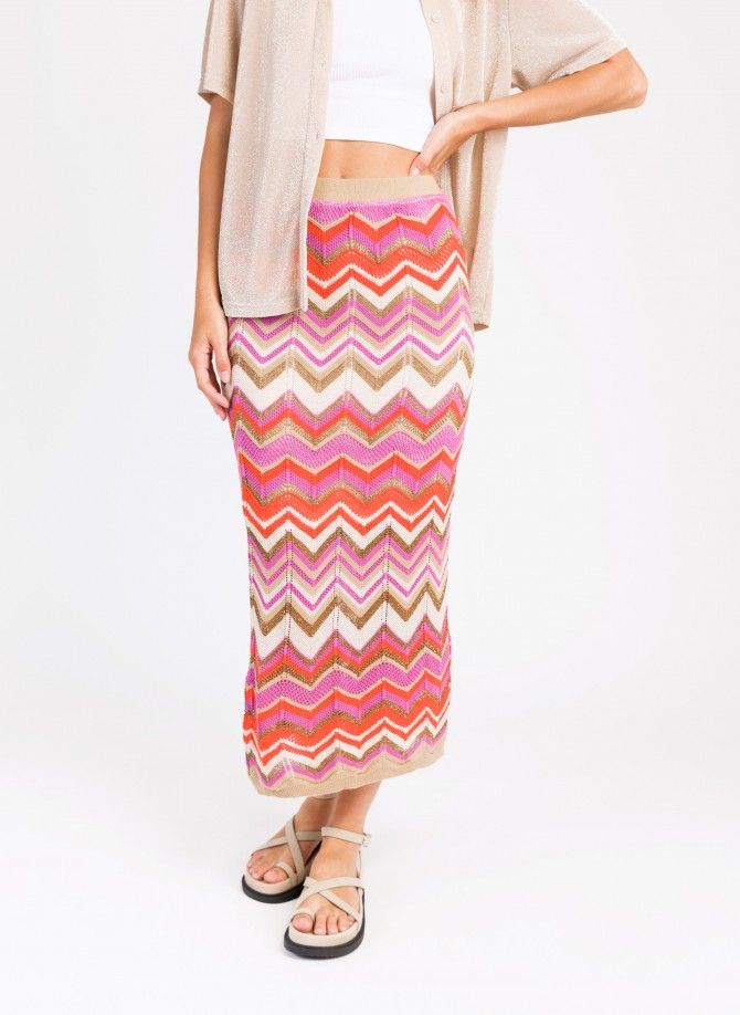 Midi tube skirt in knitwear LAJUPA Ange - 3