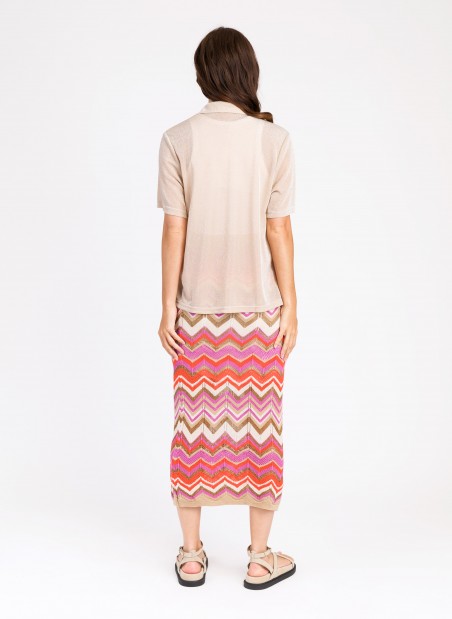 Midi tube skirt in knitwear LAJUPA Ange - 5