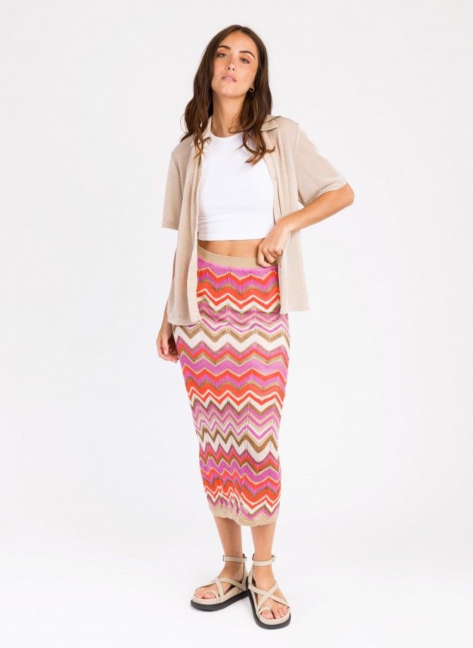 Midi tube skirt in knitwear LAJUPA Ange - 2