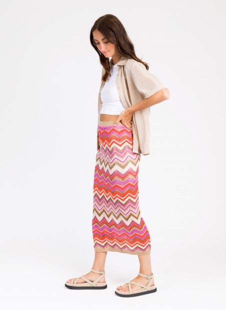 Midi tube skirt in knitwear LAJUPA Ange - 4