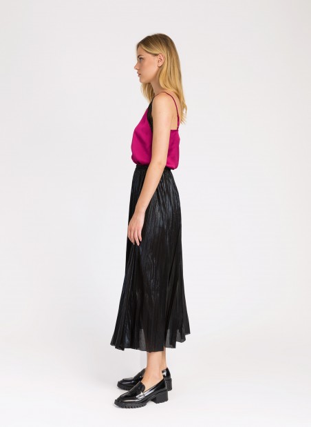 Long iridescent pleated skirt JUSTINA Ange - 13