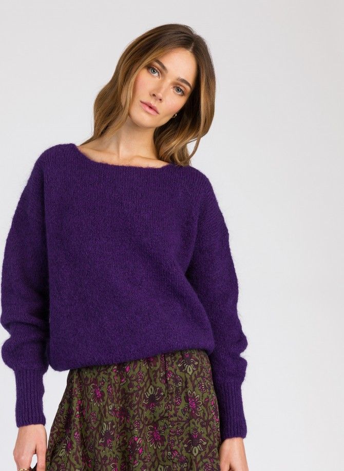 Loose-fitting cocooning knit sweater LEBOUM Ange - 18