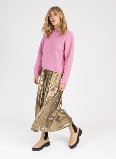 Long iridescent pleated skirt JUSTINA Ange - 17