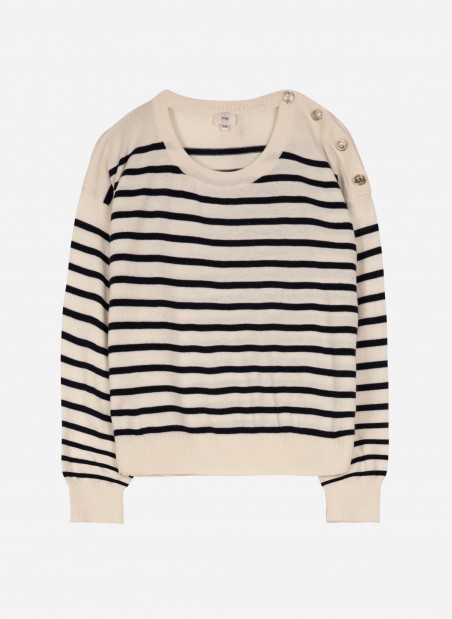 VANYA buttoned sailor sweater  - 3