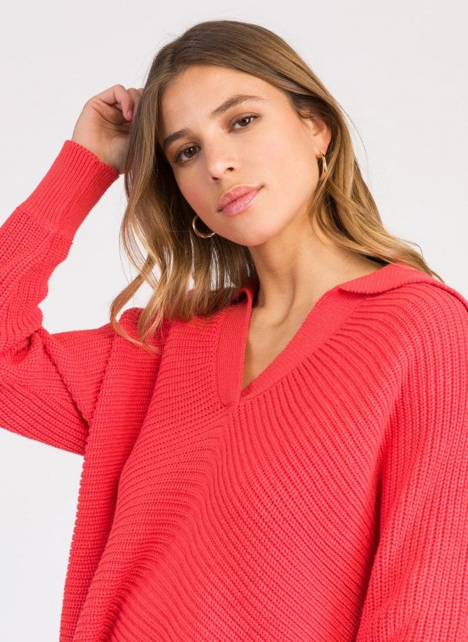 Pull en maille col vareuse VECOULY  - 14