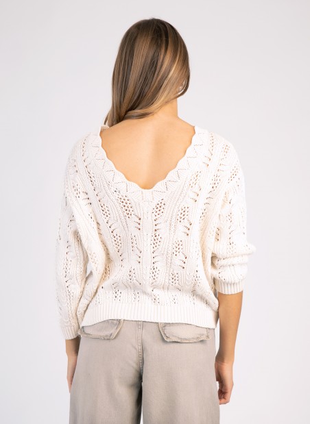 Reversible openwork sweater VELNA  - 5