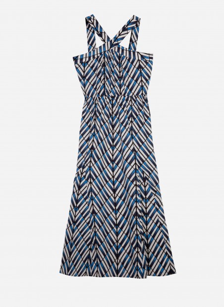 OTANITA printed midi dress with fitted bustier  - 1