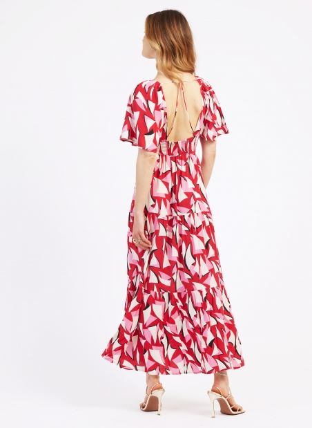 Printed backless maxi dress OTIBO Ange - 33