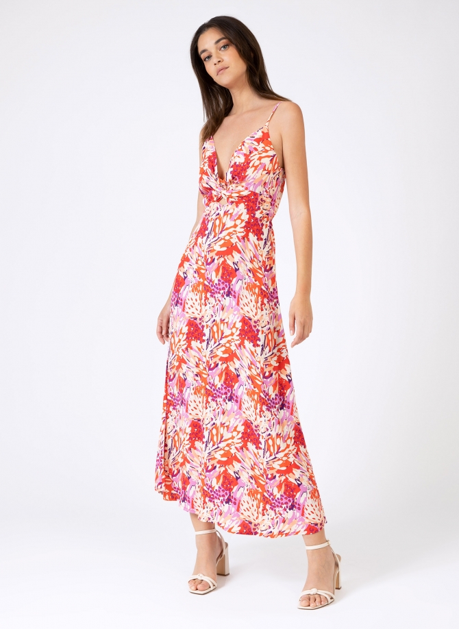 Robe midi cocktail imprimée MERIKA  - 21