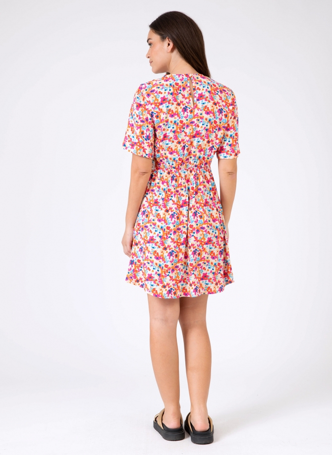 MORITZA printed short dress with tie  - 9