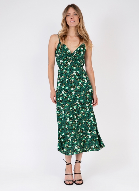 MERIKA printed cocktail midi dress  - 1