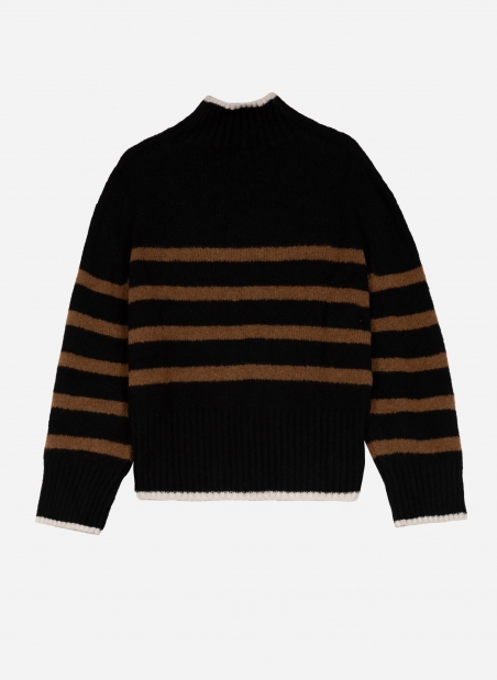 Striped cocoon sweater LEROLI A  - 3