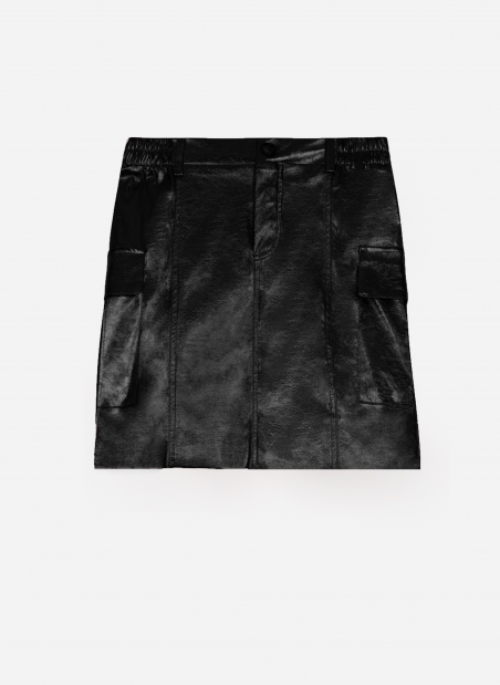 JOURNY short imitation leather skirt  - 2