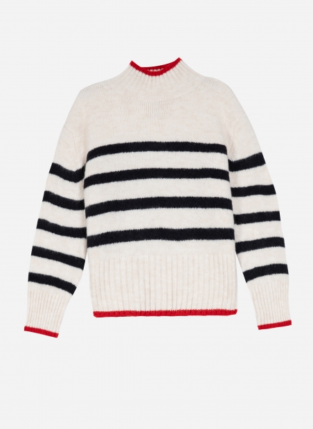 Striped cocoon sweater LEROLI A  - 4