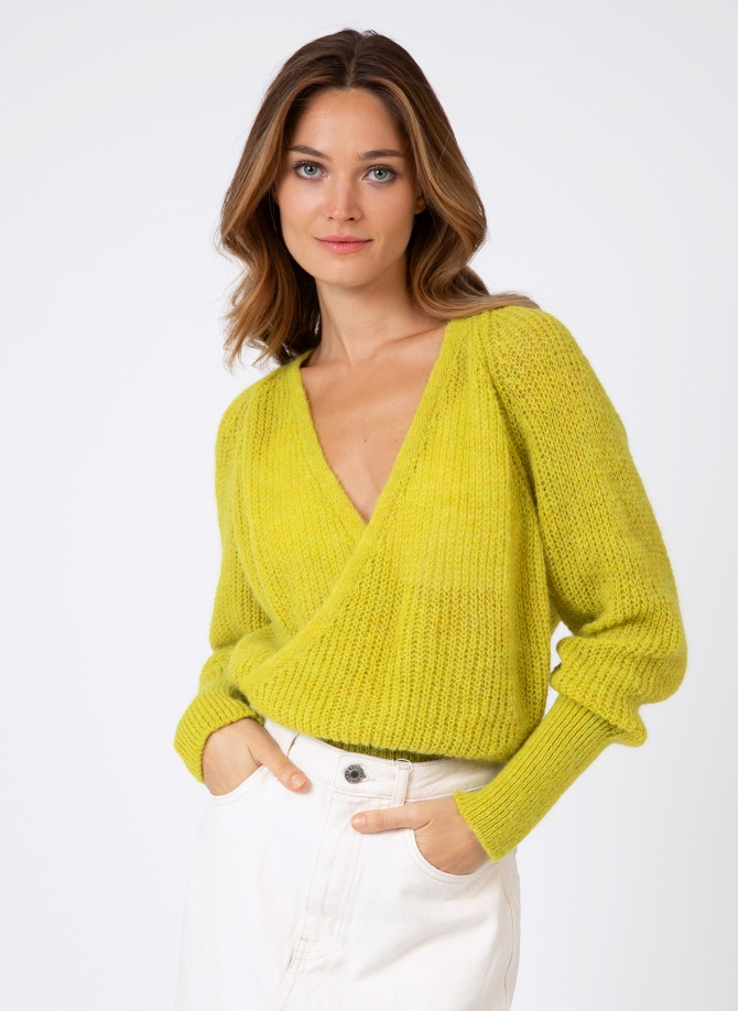 LAUDY knitted wrap sweater  - 6