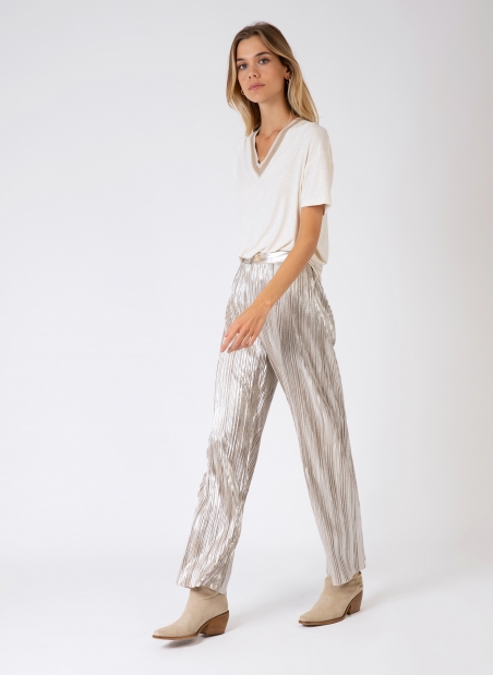 PHARELY iridescent pleated pants  - 15