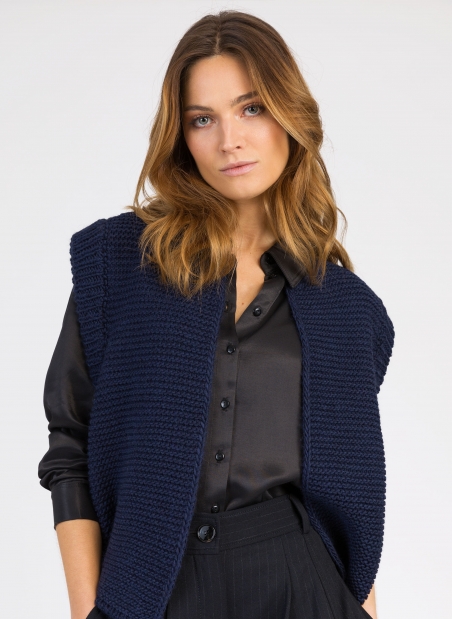 Cardigan en maille sans manches LEGRINGO  - 15