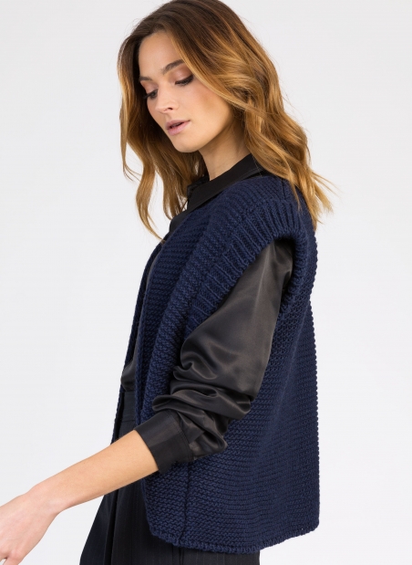 Cardigan en maille sans manches LEGRINGO  - 17