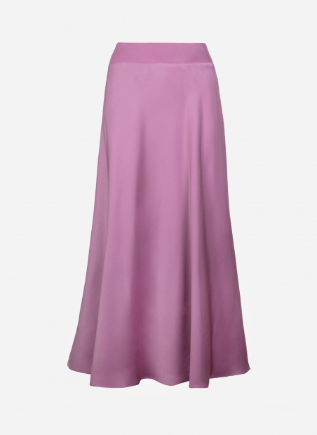 Jupe midi et unie en satin JANIALE  - 20