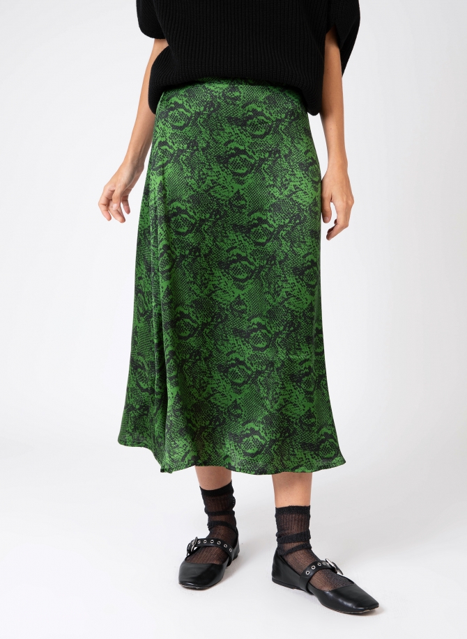 RABY printed long flared skirt  - 17