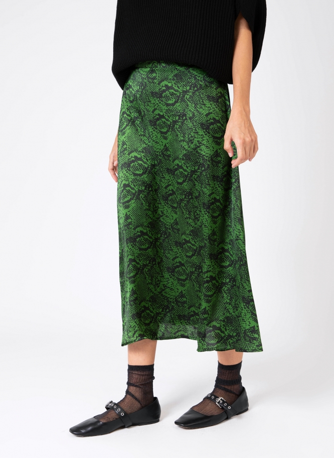 RABY printed long flared skirt  - 19