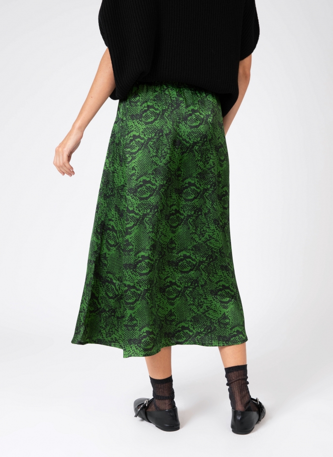 RABY printed long flared skirt  - 20