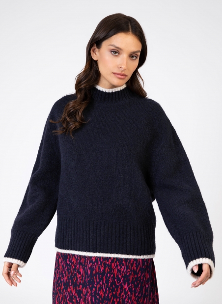 Pull cocooning en maille LEROLANA  - 17