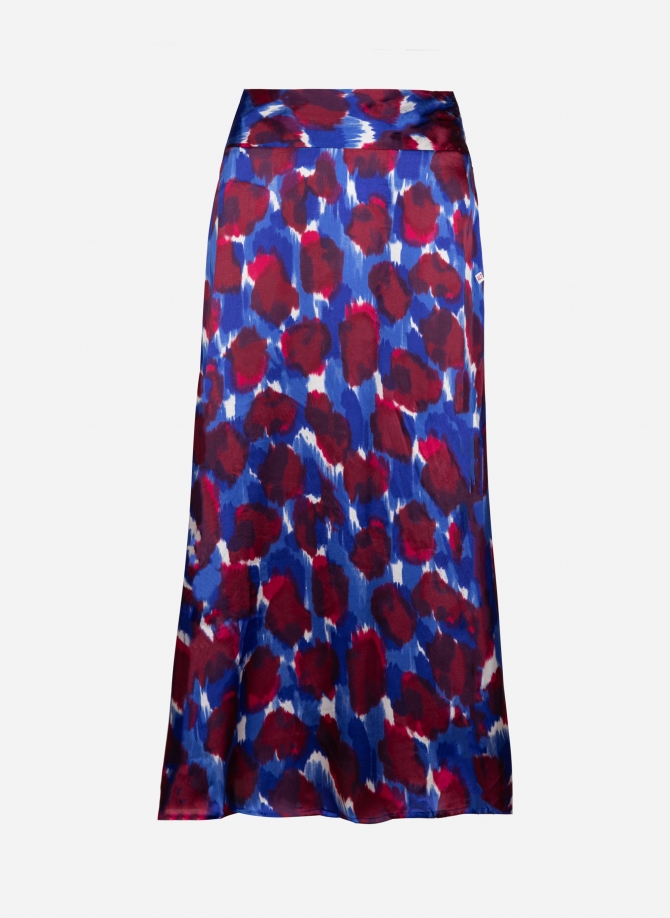 RABY printed long flared skirt  - 16