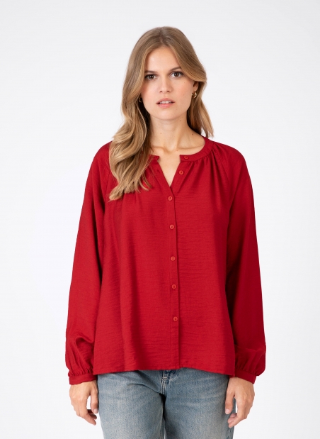 Blouse évasée et froncée KASSELIA  - 7