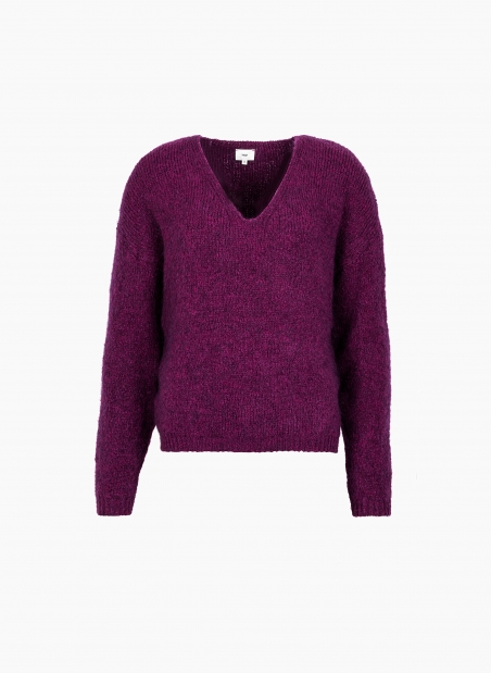 Short V-neck sweater LENOELA  - 10