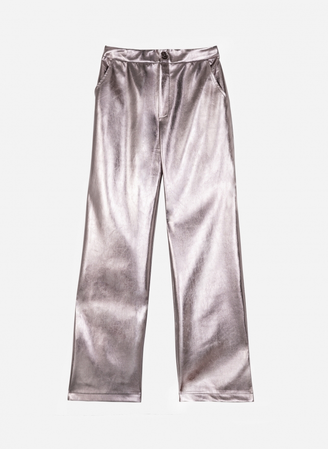 PITTY straight-leg pants in imitation leather  - 33