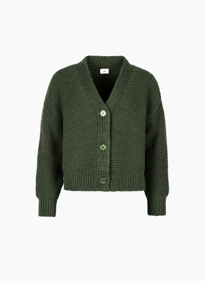 Buttoned knitted cardigan LEFLEURY  - 8