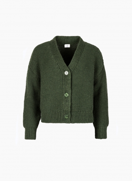 Buttoned knitted cardigan LEFLEURY  - 8