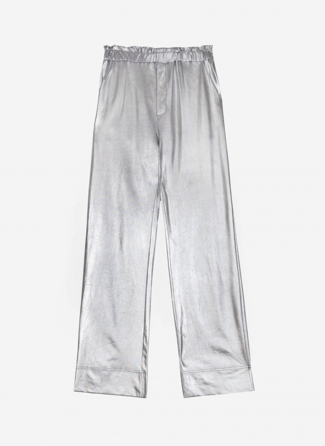 PIERROT pleated pants in imitation leather  - 10