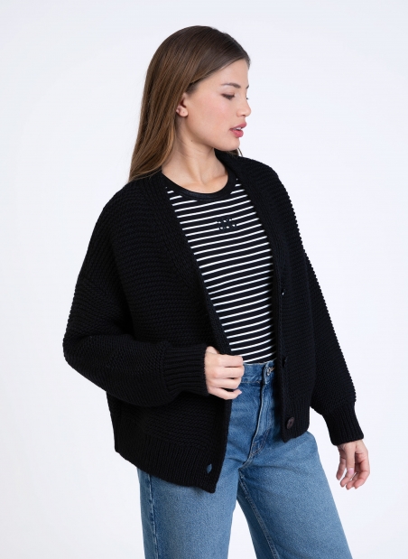 Buttoned knitted cardigan LEFLEURY  - 9