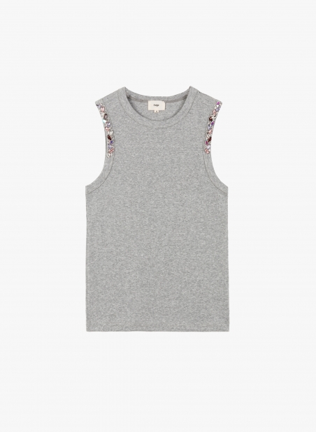 TANK TOP WITH JEWEL DETAIL AMIRI  - 12