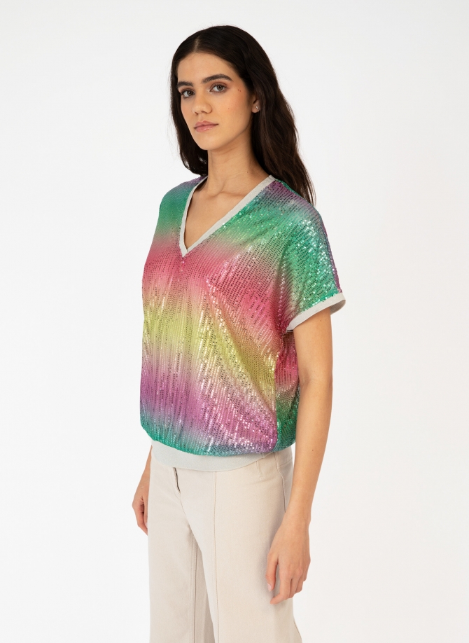 ABILA TIE-DYE SEQUI TOP  - 2