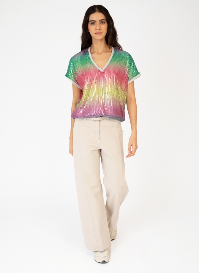 ABILA TIE-DYE SEQUI TOP  - 5