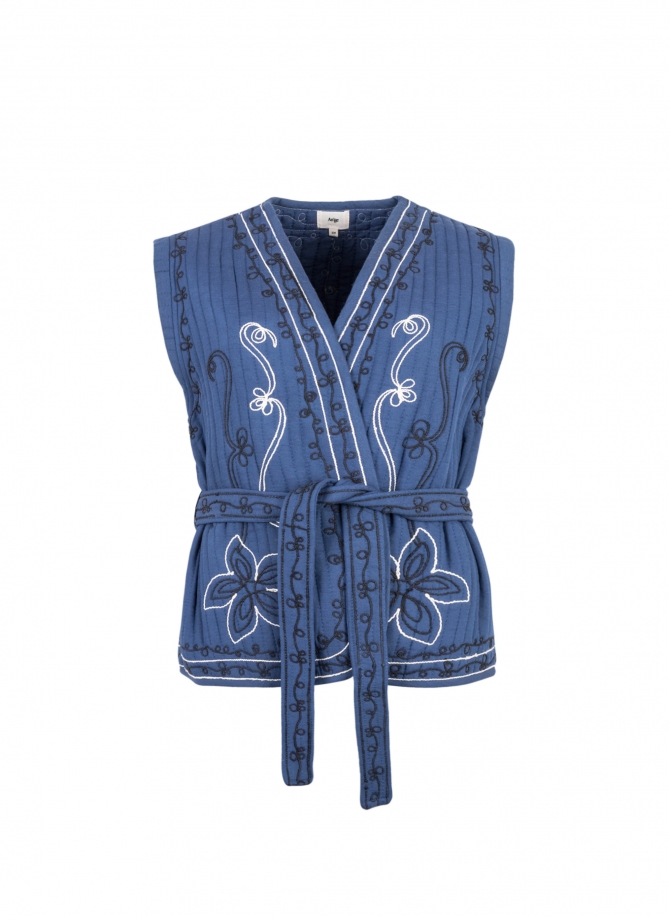 SLEEVELESS EMBROIDERED VEST SOLLY  - 9