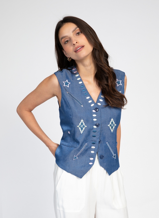 EMBROIDERED SUIT VEST ATCHILO