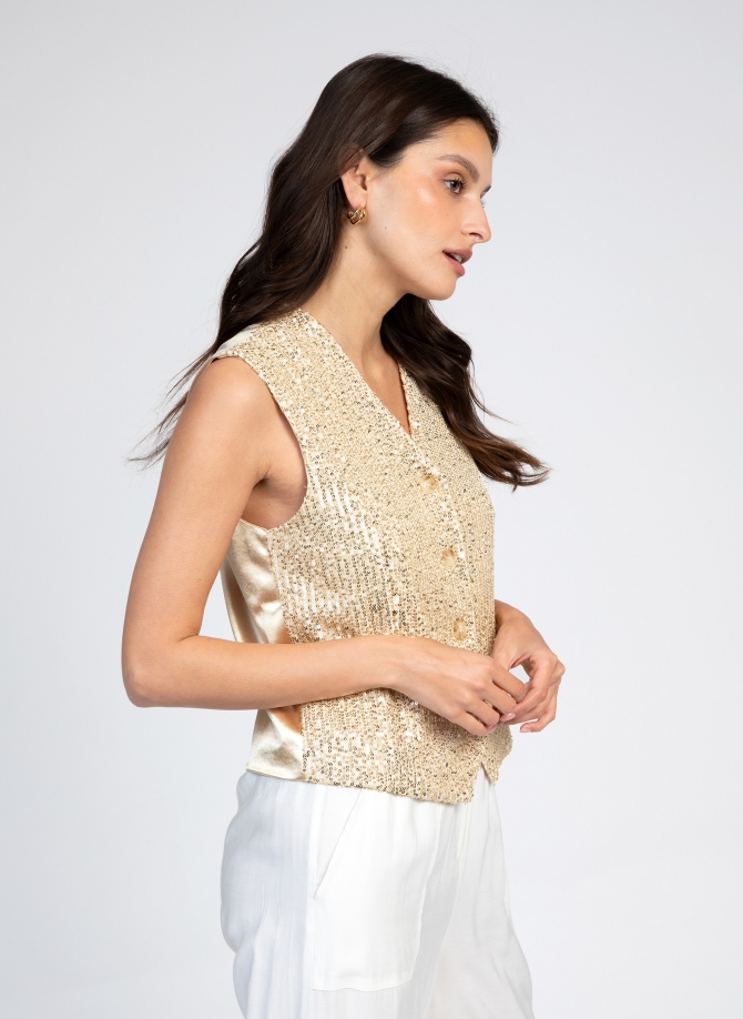 GILET DE COSTUME A SEQUINS AUGUSTE  - 2