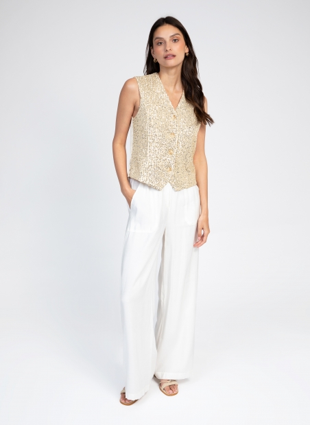 GILET DE COSTUME A SEQUINS AUGUSTE  - 5