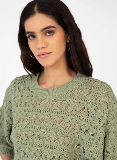 Pull en maille ajourée LEVENUSIA