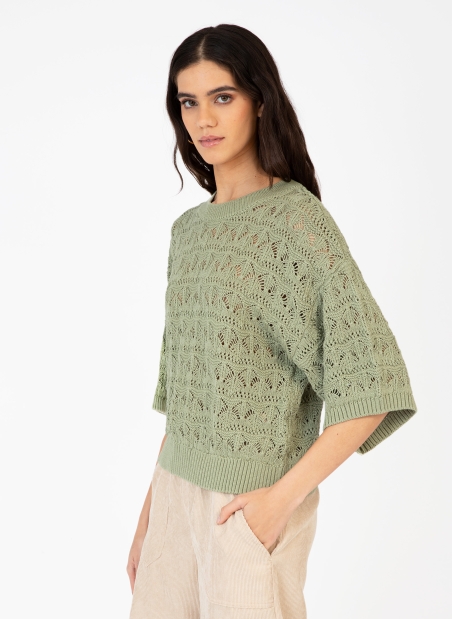 Pull en maille ajourée LEVENUSIA