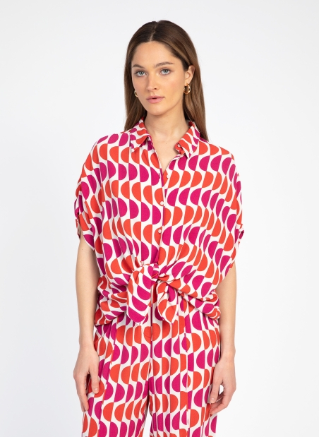 Loose-fitting printed shirt KENDRA