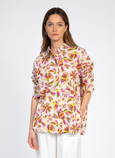 Floral print shirt SLIMANE