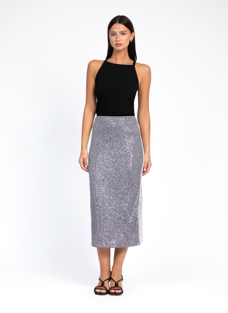 Pencil skirt with sequins JEANINE