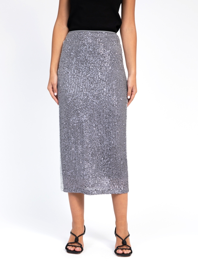 Pencil skirt with sequins JEANINE