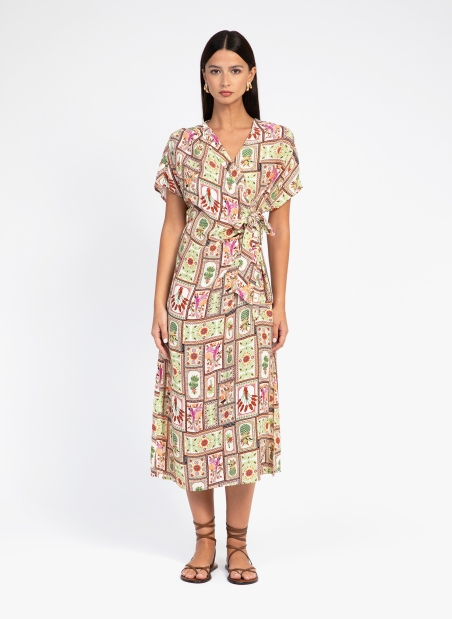 Wrap Midi Dress MITCHY