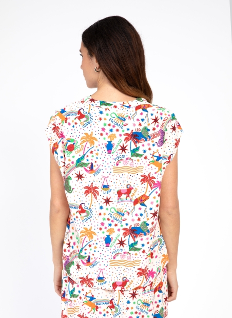 Printed top KARITANA